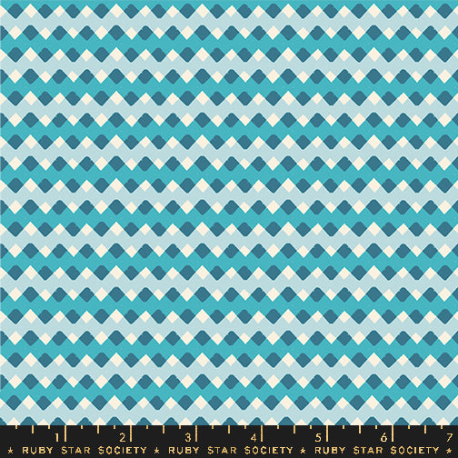 Pivot || Zigga Zagga Dark Turquoise || Cotton Quilting Fabric || Half Yard