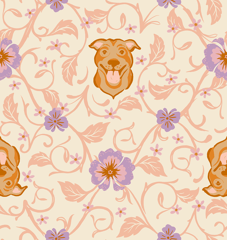 DOG PARK || Pitbull Shell || Cotton Quilting Fabric || Half Yard