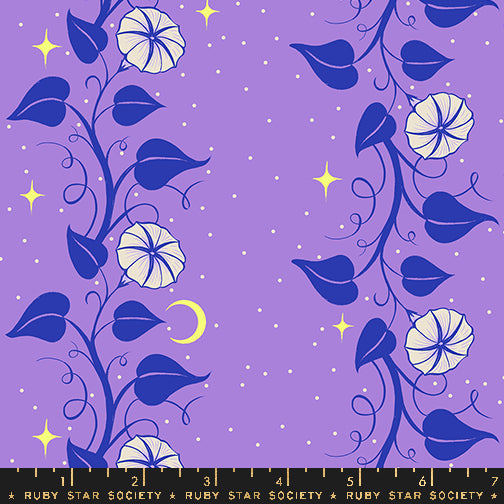 PREORDER Glow Garden || Moon Vines Amethyst || Cotton Quilting Fabric