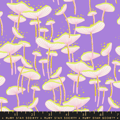 PREORDER Glow Garden || Fungi Amethyst || Cotton Quilting Fabric