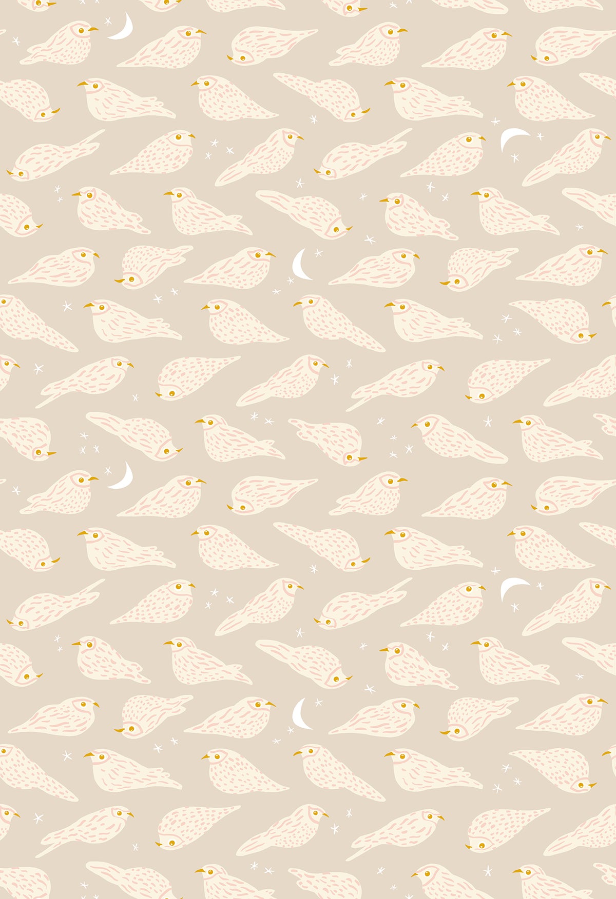 Bird Is the Word || Whipporwill Sandbox || Cotton Quilting Fabric