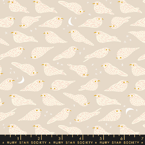 Bird Is the Word || Whipporwill Sandbox || Cotton Quilting Fabric