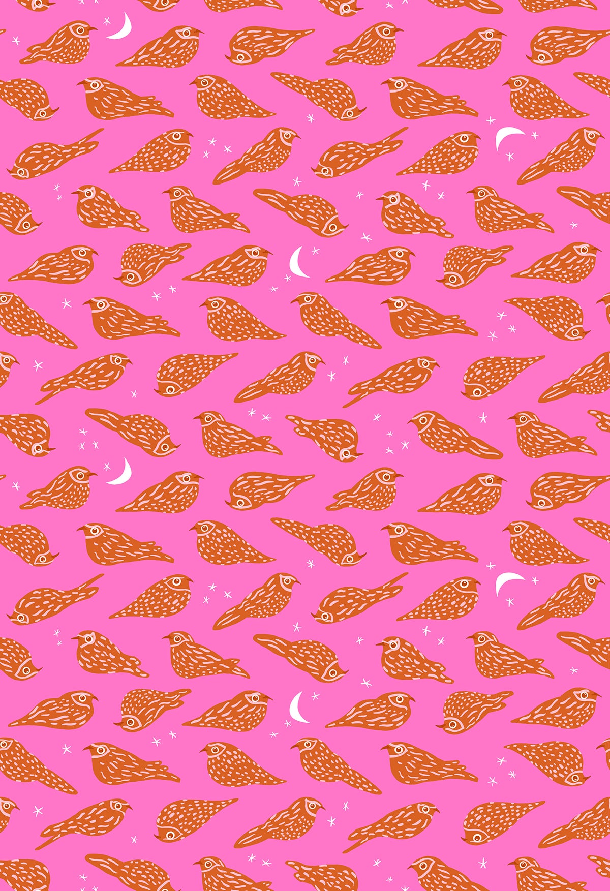 Bird Is the Word || Whipporwill Lipstick || Cotton Quilting Fabric