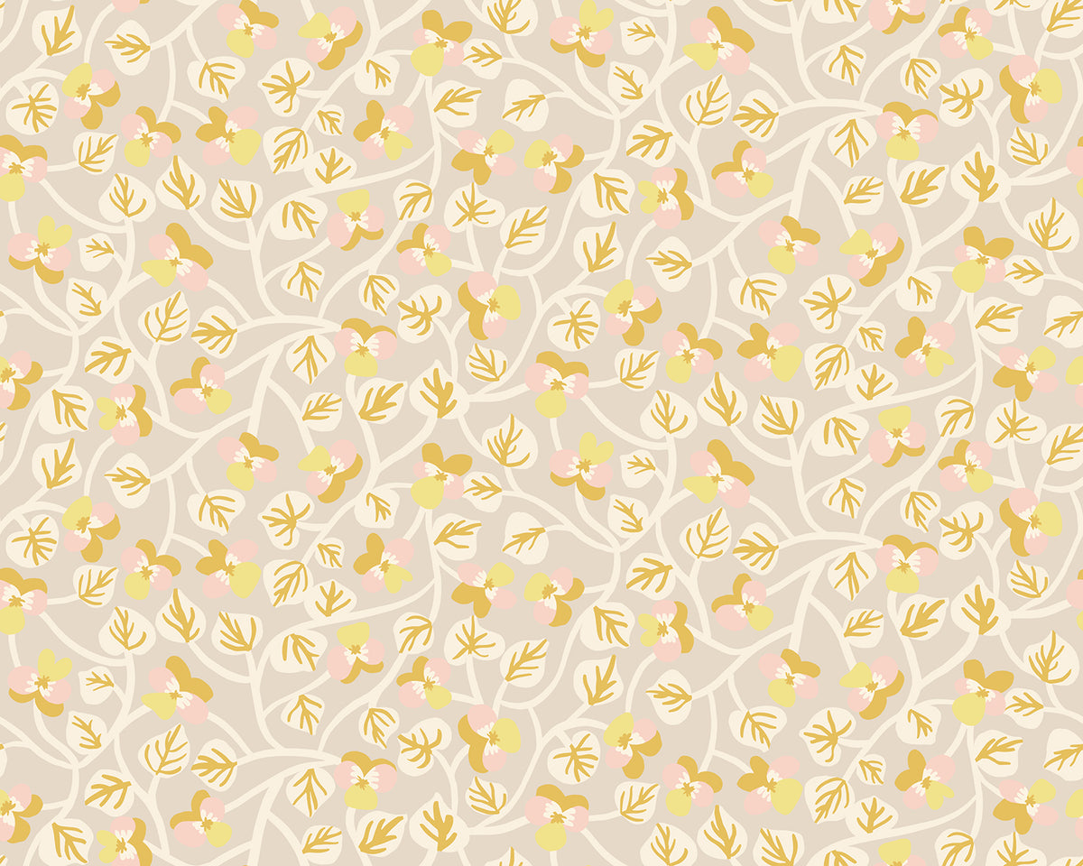 Bird Is the Word || Pansy Sandbox || Cotton Quilting Fabric