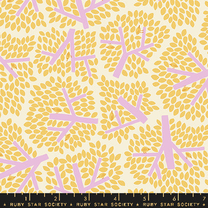 PREORDER Bird Is the Word || Canopy Natural || Cotton Quilting Fabric