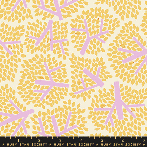 Bird Is the Word || Canopy Natural || Cotton Quilting Fabric