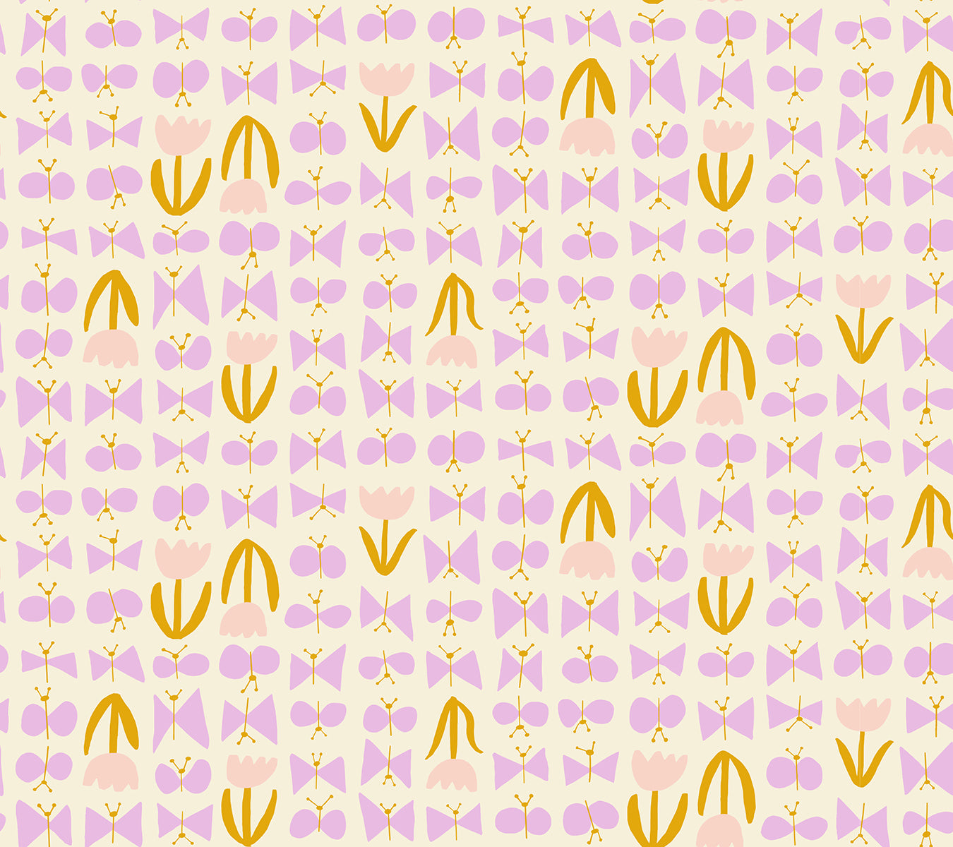 PREORDER Bird Is the Word || Butterflies Natural || Cotton Quilting Fabric