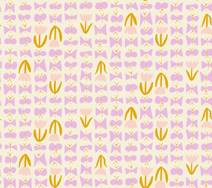 PREORDER Bird Is the Word || Butterflies Natural || Cotton Quilting Fabric