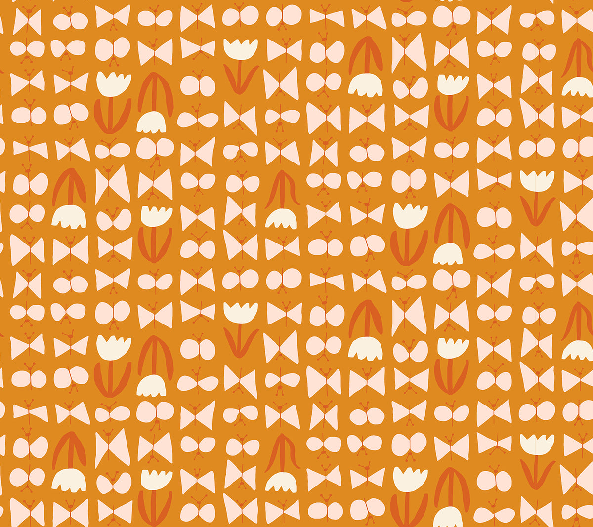 Bird Is the Word || Butterflies Turmeric || Cotton Quilting Fabric