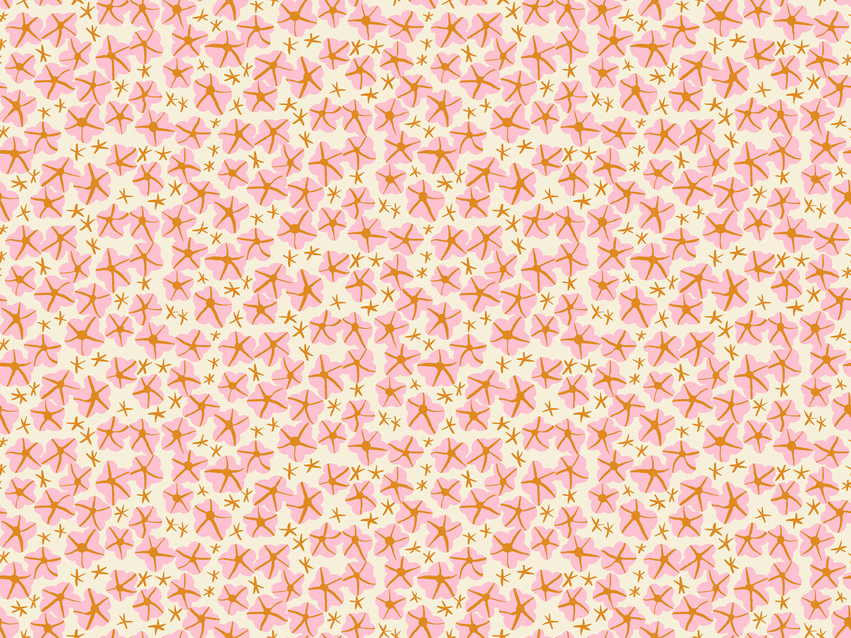 Bird Is the Word || Moonflower Natural || Cotton Quilting Fabric