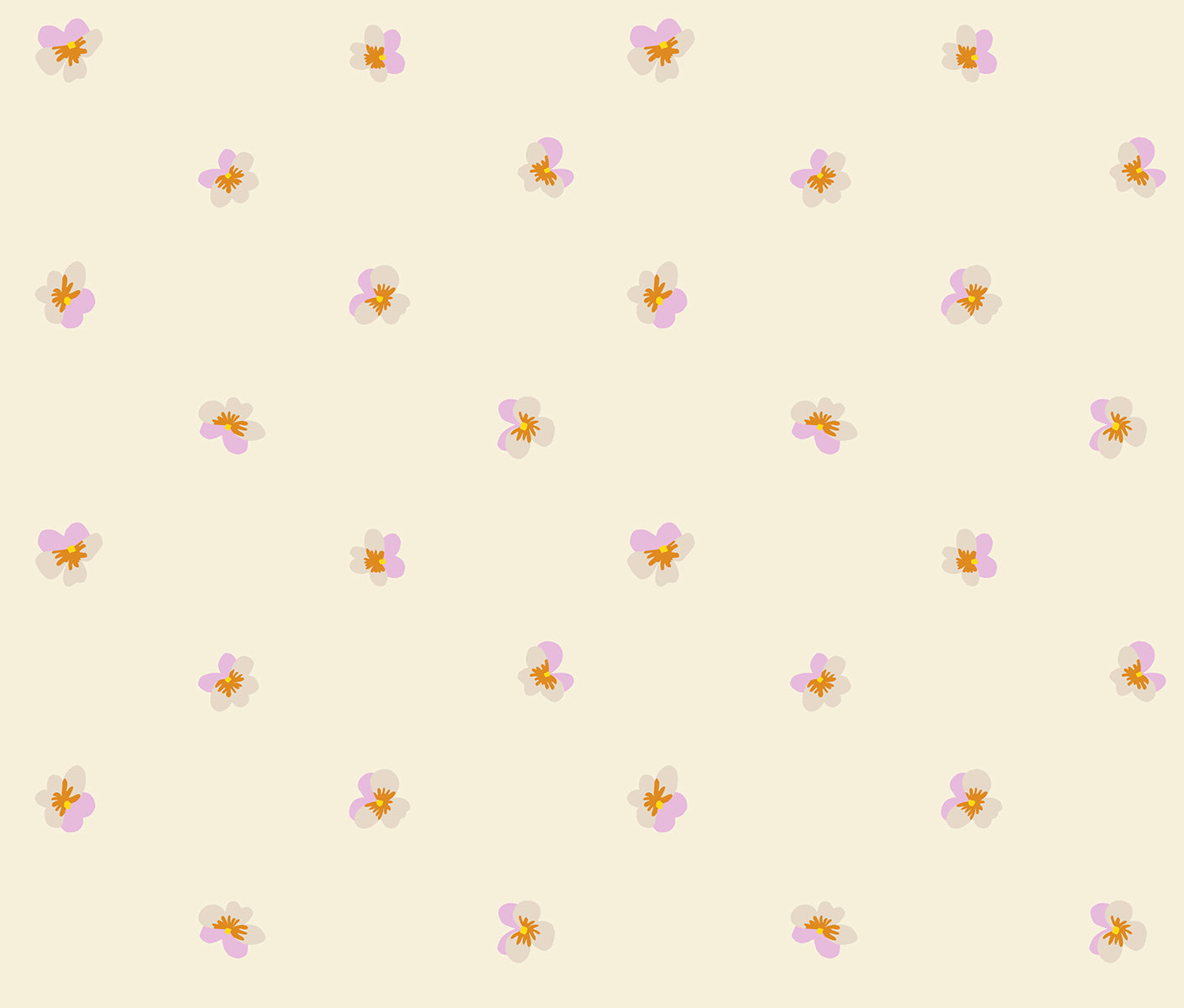 Bird Is the Word || Violet Natural || Cotton Quilting Fabric