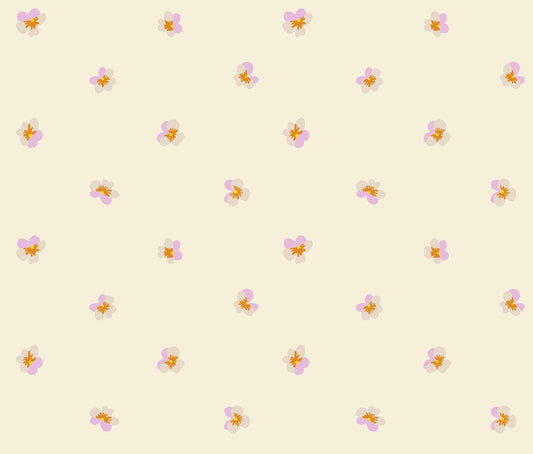 PREORDER Bird Is the Word || Violet Natural || Cotton Quilting Fabric