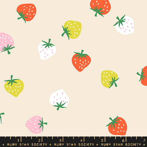 PREORDER Strawberry || Strawberry Toss Shell || Cotton Quilting Fabric