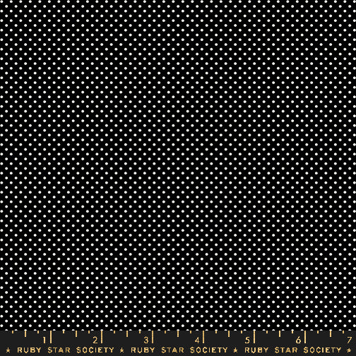 PREORDER Ooh Lucky Lucky || Mini Dot Black || Cotton Quilting Fabric