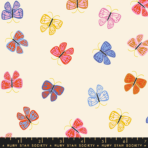 PREORDER Ooh Lucky Lucky || Butterfly Natural || Cotton Quilting Fabric