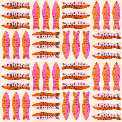 PREORDER Ooh Lucky Lucky || Sardines Pink || Cotton Quilting Fabric