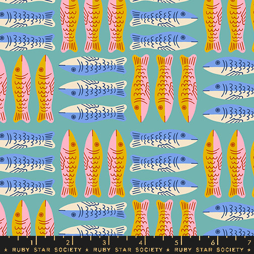 PREORDER Ooh Lucky Lucky || Sardines Twilight || Cotton Quilting Fabric