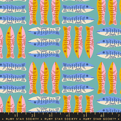 PREORDER Ooh Lucky Lucky || Sardines Twilight || Cotton Quilting Fabric