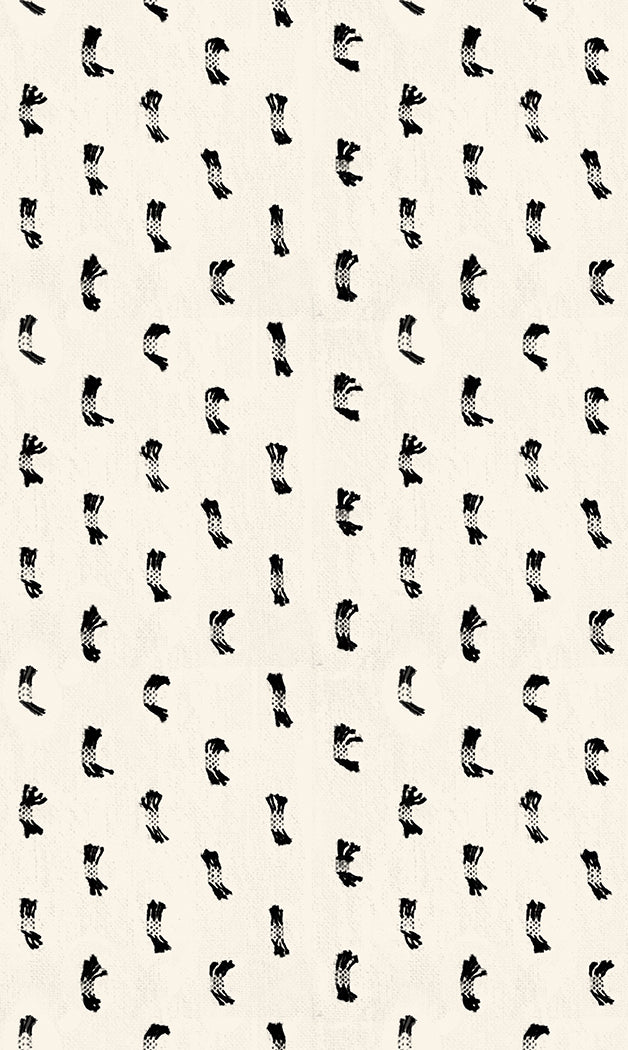 Preorder Warp & Weft Ooh Lucky Lucky || Flicker Natural and Black || Woven Fabric