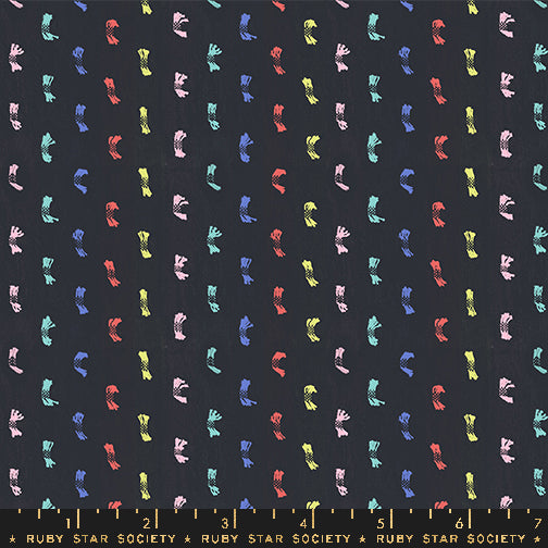 Preorder Warp & Weft Ooh Lucky Lucky || Flicker Soft Black Multi || Woven Fabric