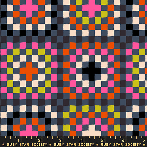 PREORDER Catnap || Granny Square Black || RAYON Half Yard