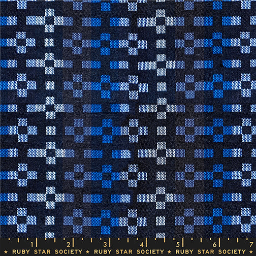 Warp and Weft Mystic Fable || Flowers Black || Cotton Woven Quilting Fabric