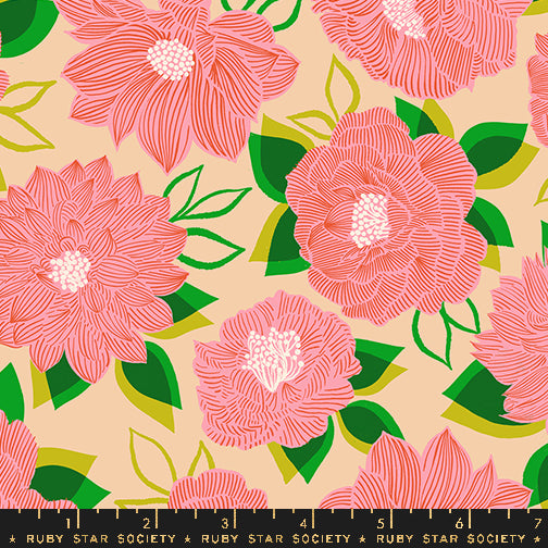 Favorite Flowers || Blooming Sorbet || Cotton Quilting Fabric 5-Yard Backing