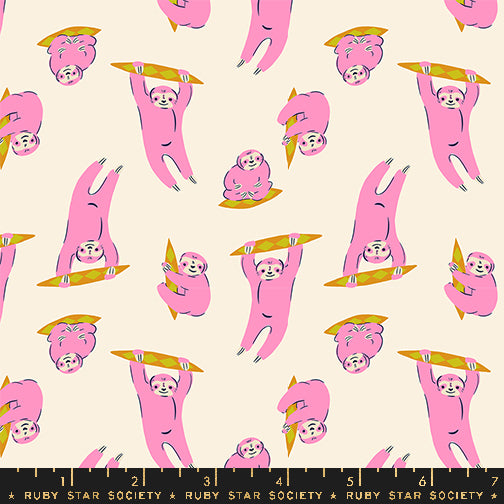 Animal, Animal || Sloth Natural || Cotton Quilting Fabric