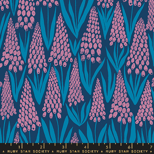 PREORDER Endpaper || Muscari Bluebell || Cotton Quilting Fabric