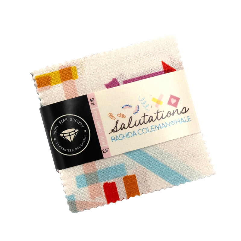 PREORDER Salutations || 42 pc Mini Charm Pack || Cotton Quilting Fabric