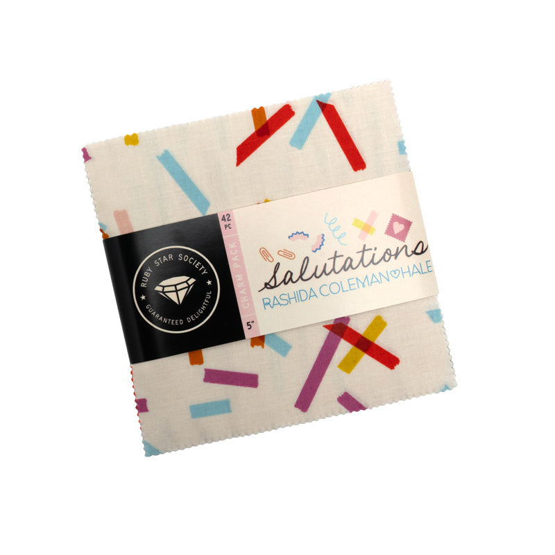 PREORDER Salutations || 42 pc Charm Pack || Cotton Quilting Fabric