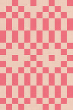 PREORDER LOFI || Bitmapped Neon Coral || Cotton Linen Quilting Sewing Fabric