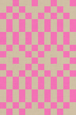 PREORDER LOFI || Bitmapped Neon Pink || Cotton Linen Quilting Sewing Fabric