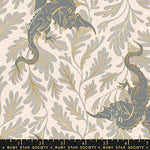 PREORDER FIRE GLOW || Dragon Lair Oyster (Metallic) || Cotton Quilting Fabric