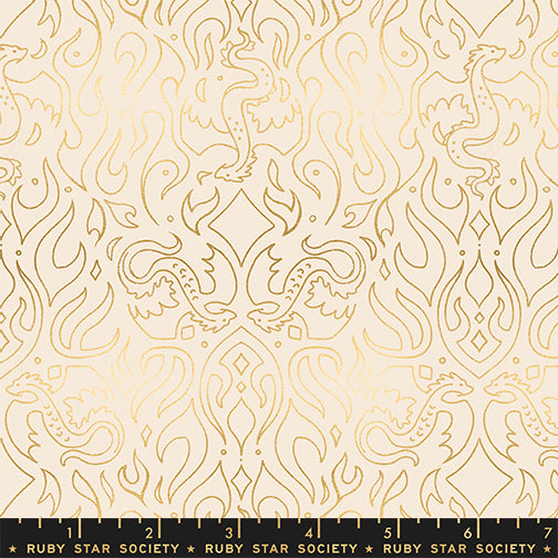 PREORDER FIRE GLOW || Scribe Shell (Metallic) || Cotton Quilting Fabric