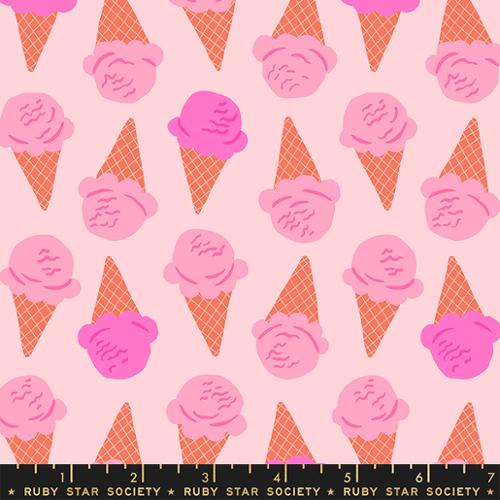 Sugar Cone || Ice Cream Cones || Cotton Candy Pink || Cotton Quilting Fabric