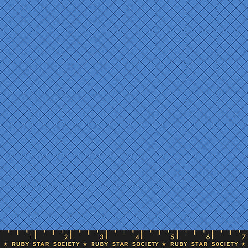 PREORDER Sugar Cone 2 || Grid on Point Royal Blue || Cotton Quilting Fabric