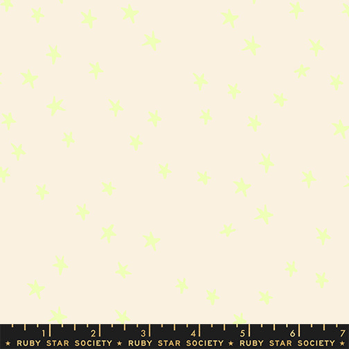 PREORDER FREAKY FAMILIARS || Starry Neon Yellow || Cotton Quilting Fabric