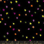 PREORDER FREAKY FAMILIARS || Starry Spooky Black || Cotton Quilting Fabric