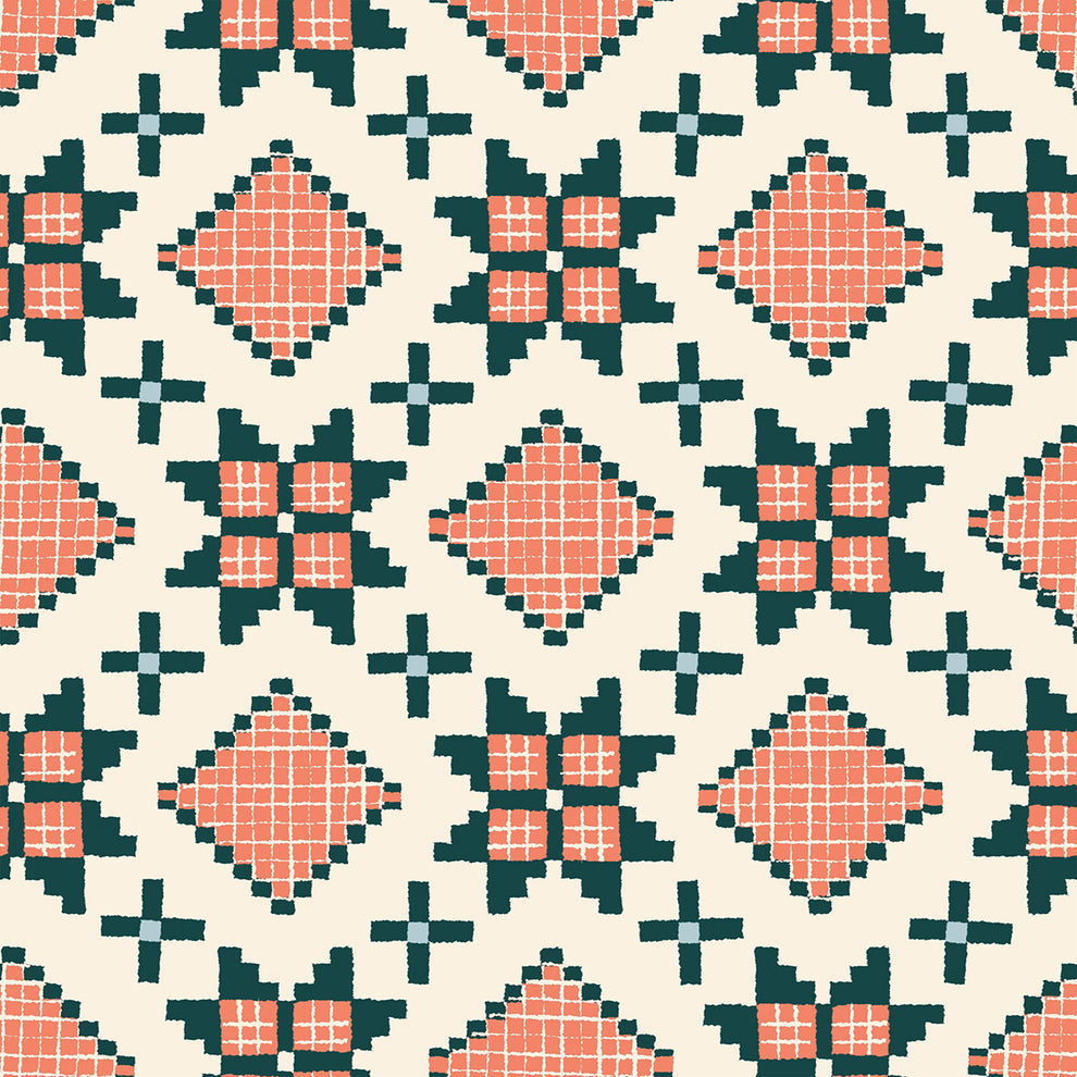 Winterglow || Star Natural || Cotton Quilting Fabric Half Yard