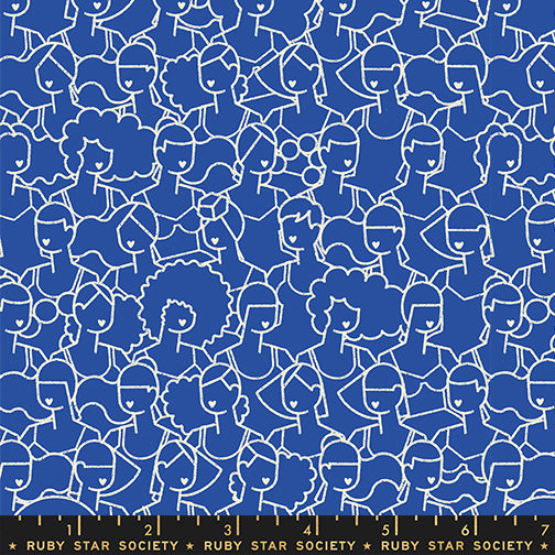 Water || Swim Parade Blue Ribbon || Cotton Quilting Fabric 5-Yard Backing