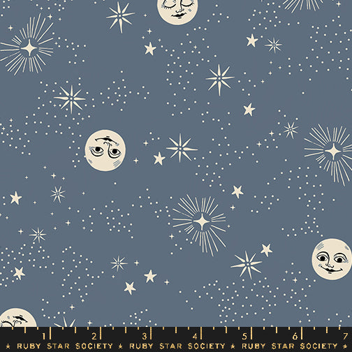 GOOD SPIRITS || Wise Moons Ghostly || Cotton Quilting Fabric || Half Yard