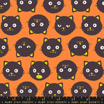 GOOD SPIRITS || Scaredy Cats Pumpkin (GLOW) || Cotton Quilting Fabric || Half Yard