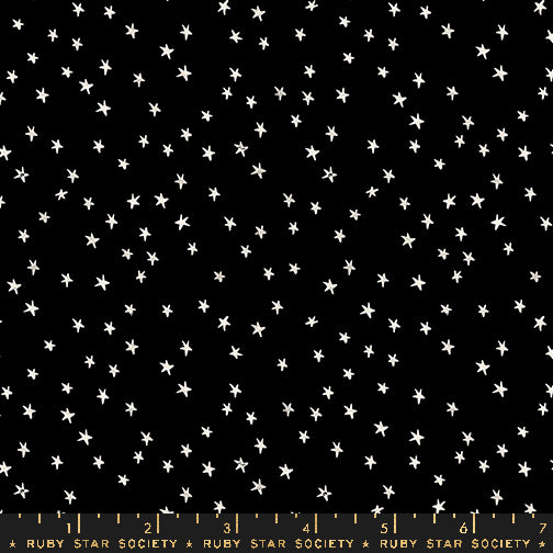 GOOD SPIRITS || Mini Starry Black || Cotton Quilting Fabric || Half Yard