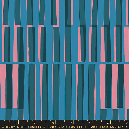 PREORDER Geometry || Ladders Chambray || Cotton Quilting Fabric