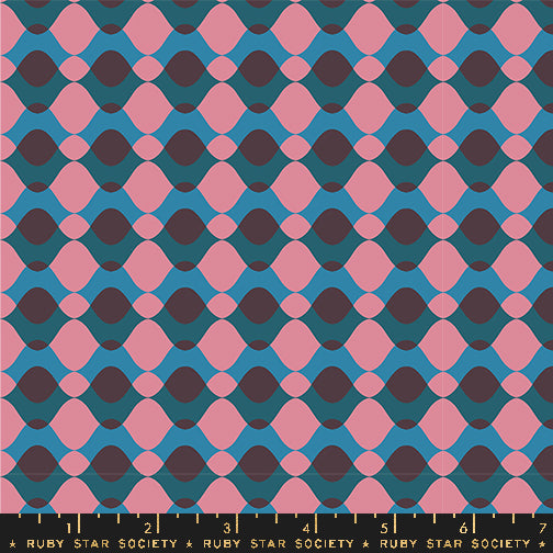 PREORDER Geometry || Ripple Eggplant || Cotton Quilting Fabric