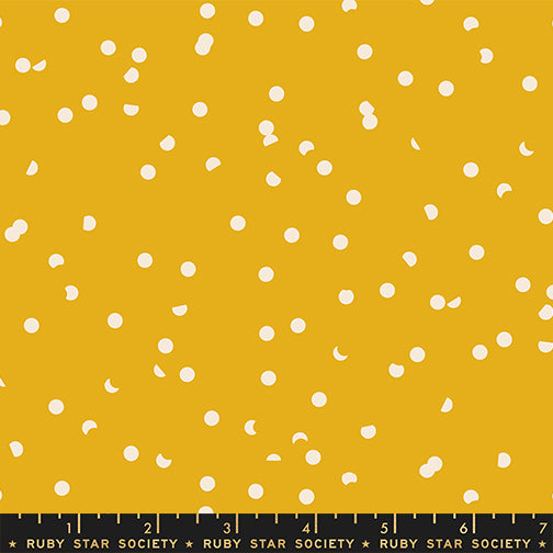 PREORDER Hole Punch Dot || Goldenrod || Cotton Quilting Fabric