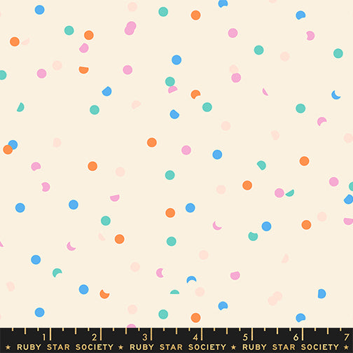 PREORDER Hole Punch Dot || Multi Natural || Cotton Quilting Fabric
