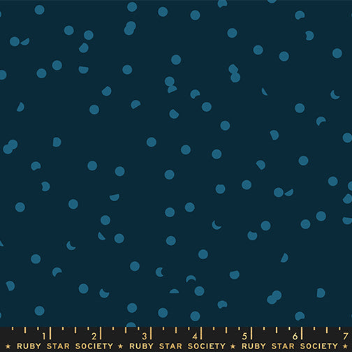PREORDER Hole Punch Dot || Teal Navy || Cotton Quilting Fabric