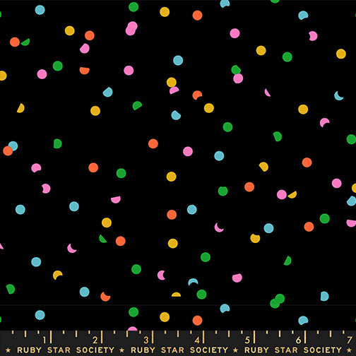PREORDER Hole Punch Dot || Multi Black || Cotton Quilting Fabric